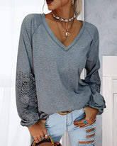 Enfärgad damtopp i spets